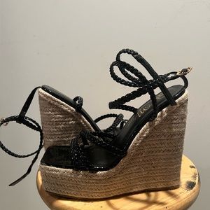 women's strap heels wedges size US 8